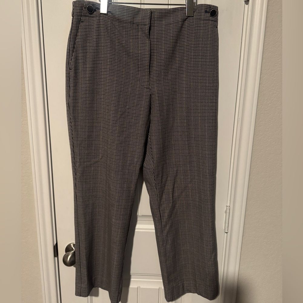 Ann Taylor houndstooth Patterned office siren secretary‎ dark academia Pants